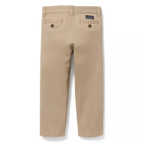 Janie and Jack Boy’s Stretch Twill Khaki Pants Size 12 Adjustable Waist Preppy - Picture 2 of 10